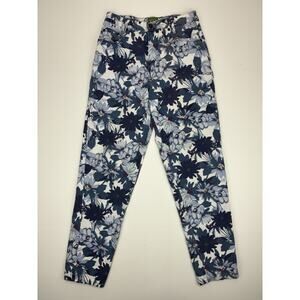 Vtg Esprit de Corp 90's Straight Leg Jeans 11/12 Floral Blue Cottagecore Grandma